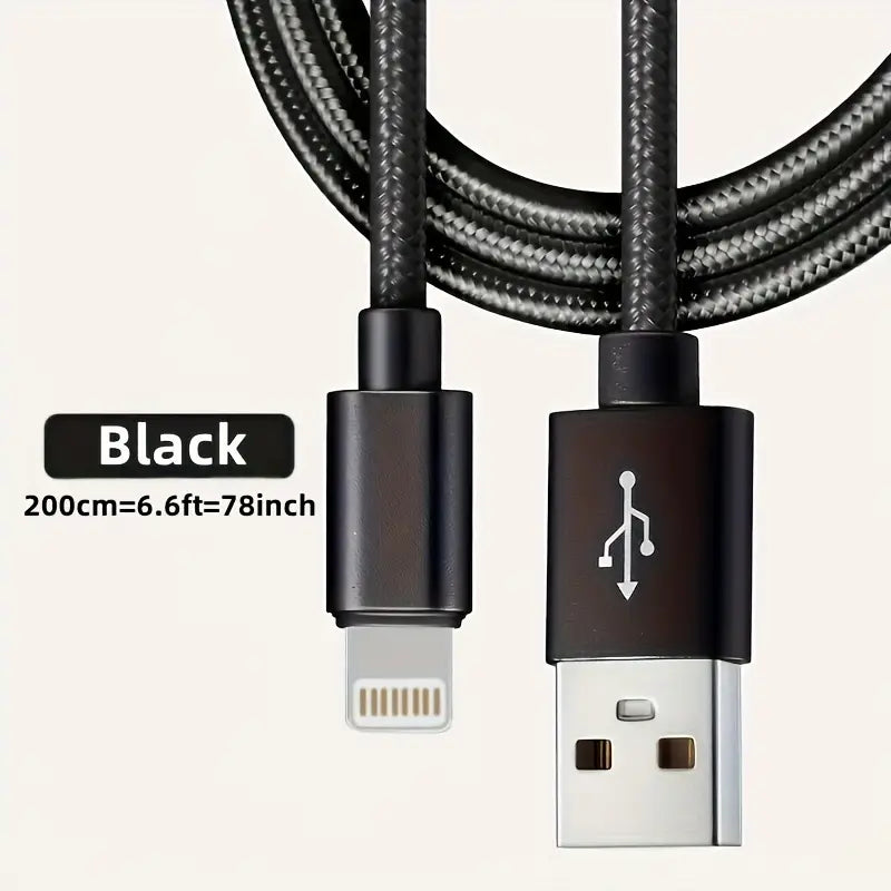 Iphone kabel zwart 200cm