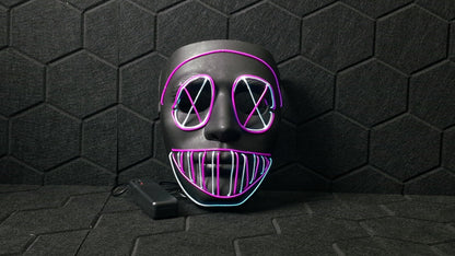 Anarchy Rave LED mask Purple