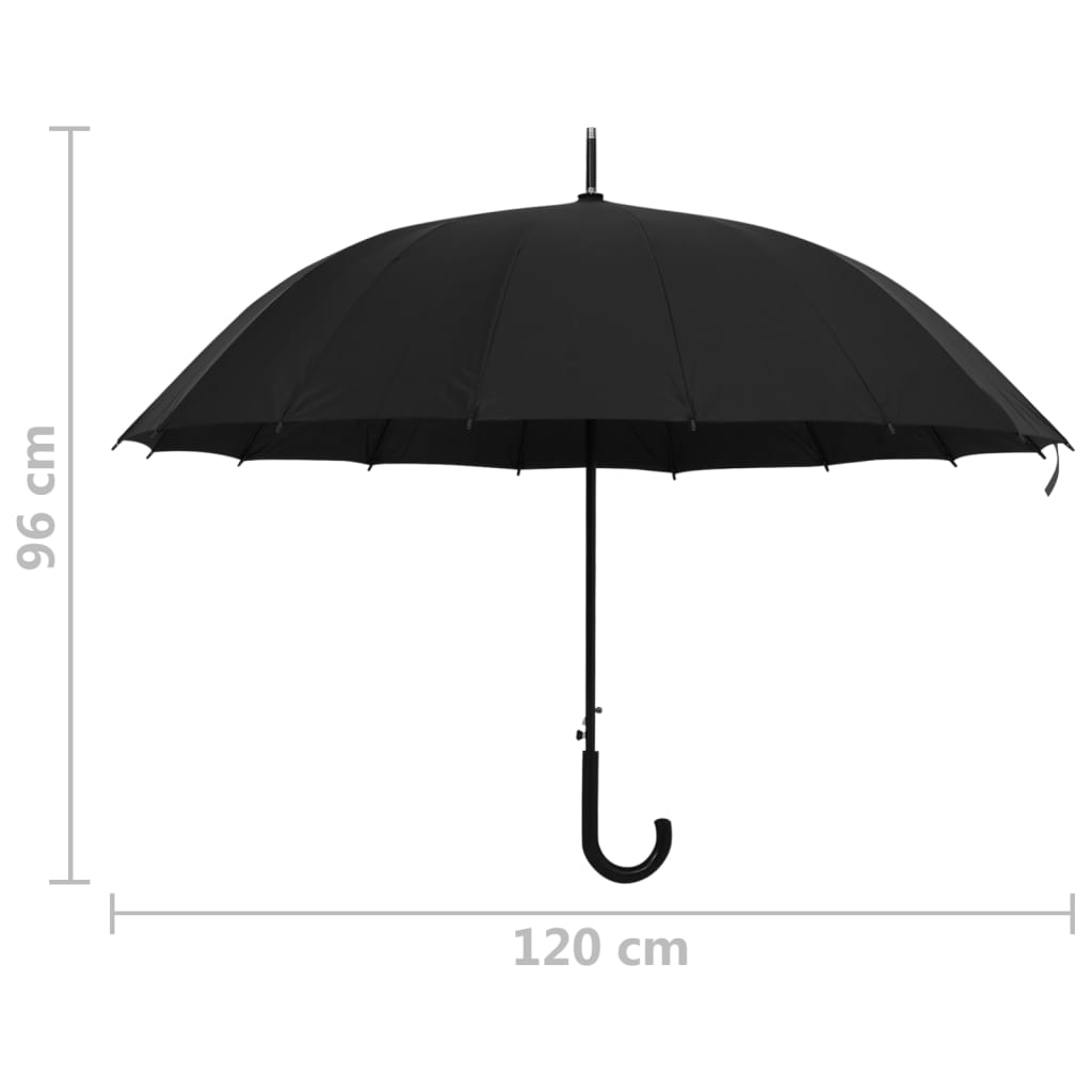 Paraplu Automatisch 120 Cm Zwart