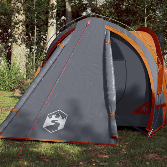 Tent 2-Persoons Waterdicht Grijs En Oranje