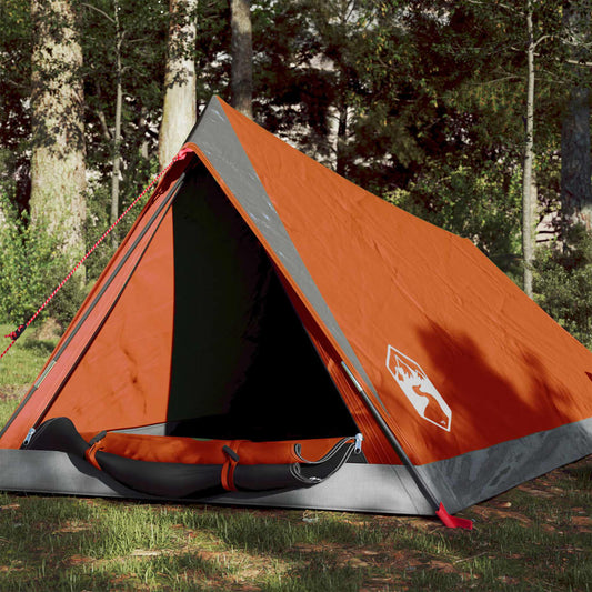 Tent 2-Persoons Waterdicht Grijs En Oranje