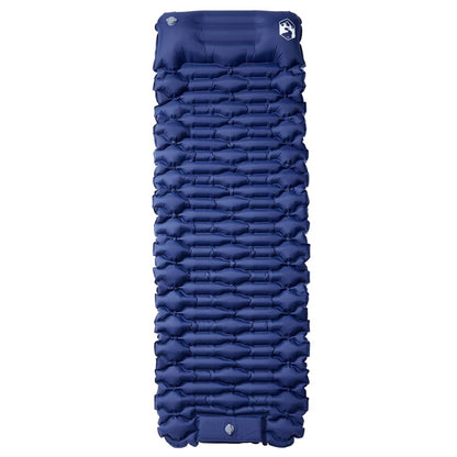 Kampeermatras Met Geïntegreerd Kussen Zelfopblazend Marine