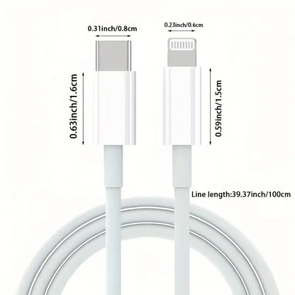 Iphone kabel 100cm wit