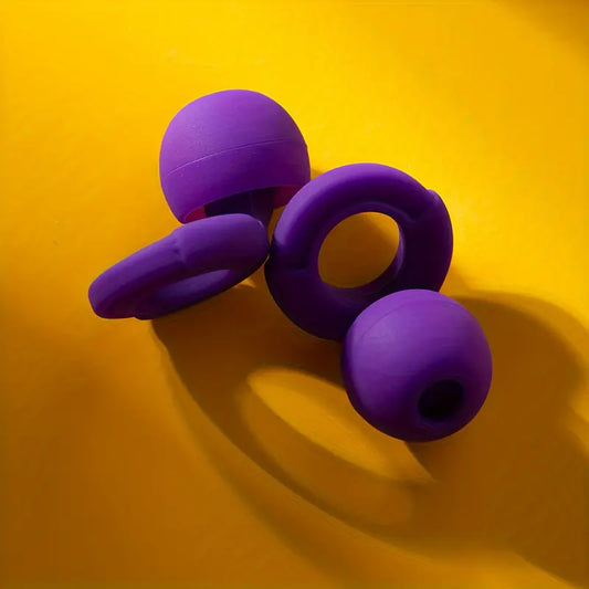 Ronde oordopjes blauw